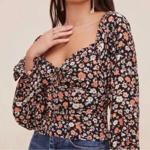 Astr Anthropologie Floral Blouse